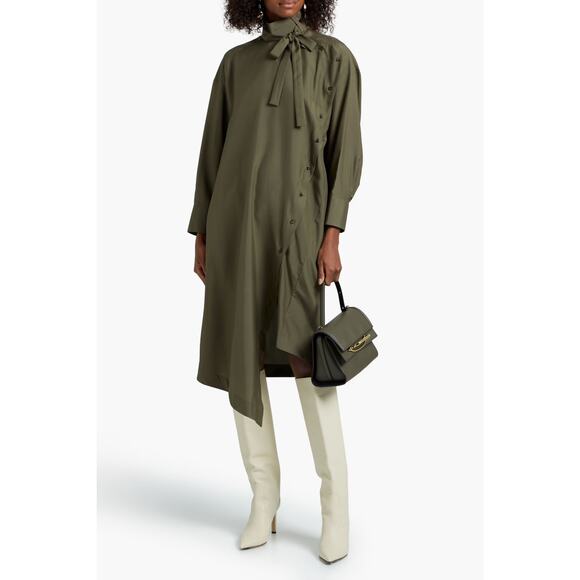 NWT $2,390 VALENTINO Asymmetric Silk Dress Sz 8